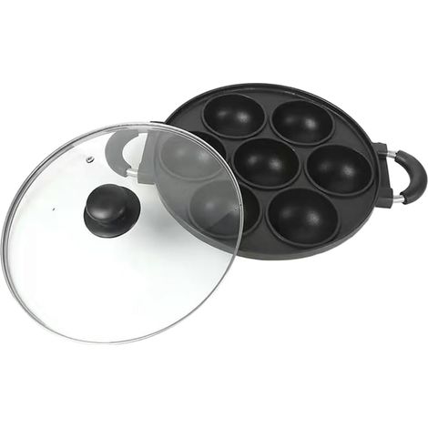 1 Poêle Takoyaki 7 Trous Alliage D'aluminium Cuisson Uniforme Antiadhésif Gaz Omelette Hamburger