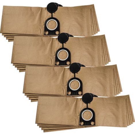vhbw 20x Sacs compatible avec Metabo AS 1200, AS 20 L, ASA 1201 aspirateur - papier, 61cm x 19cm marron