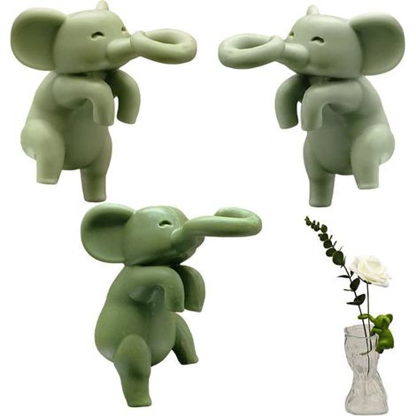 BelleRise - Supports de multiplication et structures de support en forme d'éléphant (lot de 3) - TPR durable (1/5)