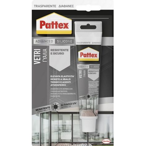 1PZ SILICONE ACETICO PATTEX SPECCHI&VETRI BLISTER ml. 50