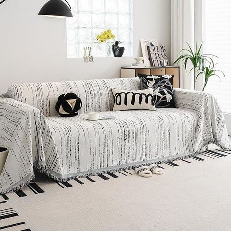 Sofa Cover Protector Seater Sofa Cover, 180 x 300 cm, White (1/5)