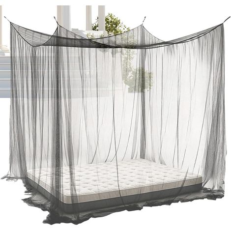 Moustiquaire pour lit de camping, grande protection carrée contre (1/5)