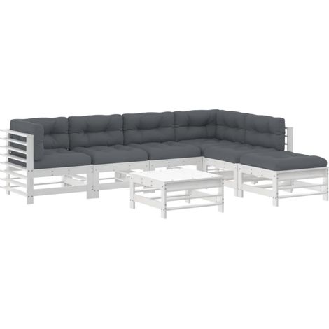 Maison Exclusive - Juego de muebles jardín 7 piezas y cojines mad (1/5)