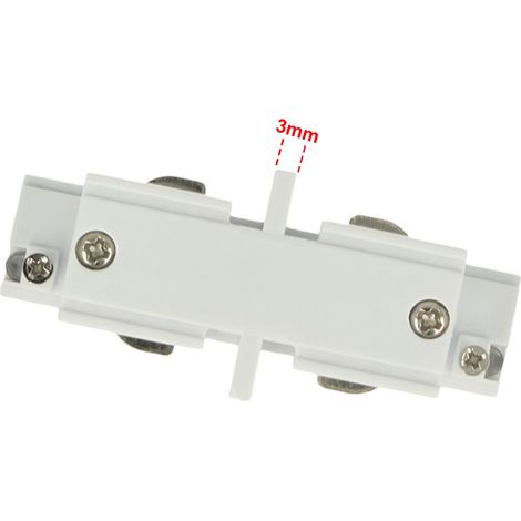 Connettore Giunto Lineare Forma I Colore Bianco Per Barra Sistema Binario Trifase CB40103 (1/3)