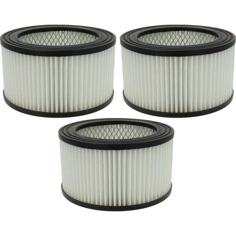 vhbw Filterset 3x Staubsaugerfilter kompatibel mit Germania 20l (175100109)  Aschesauger - HEPA Filter Allergiefilter