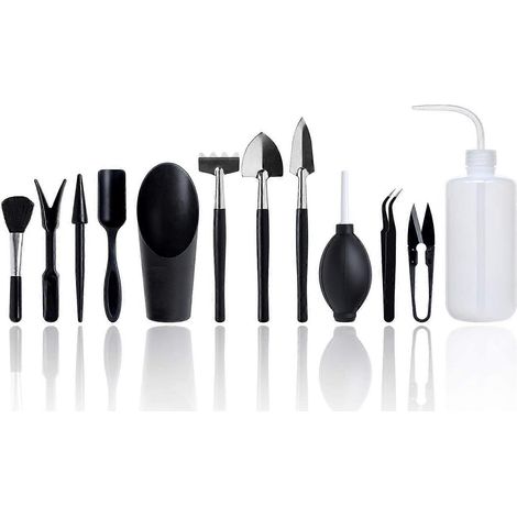Set mit 12 Mini-Gartenwerkzeugen für Sukkulenten - Für den Innen- und Außenbereich geeignet (Set mit 12 Werkzeugen)