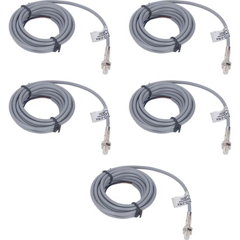 5 wasserdichte induktive Näherungssensoren (NPN NO) IP65, DC 6–30 V, 300 mA, 5er-Pack (1/5)