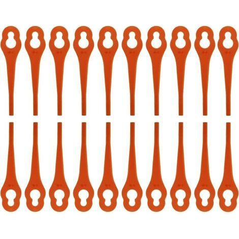 Lot de 100 Lames Plastique Pour Coupe-bordures Fuxtec FX-E1RT20, Nylon Durable, Jardinage (1/5)
