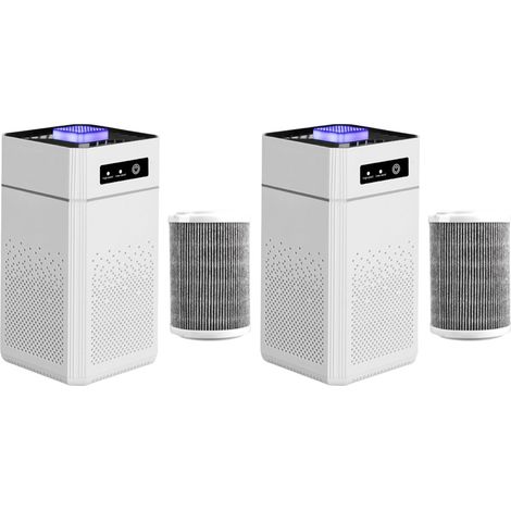 AUTRUCKER Purificateur d'air 2 pièces avec élément filtrant Petit purificateur d'air UV, adapté à divers endroits Purificateur d'air portable (1/5)