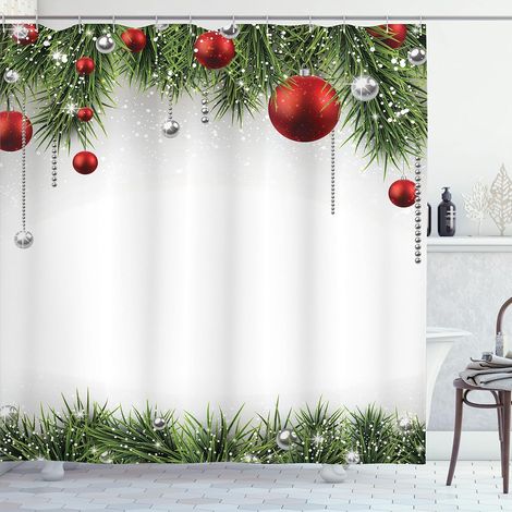 Filiyano-rideau de douche imprimé numérique sapin de Noël (1/5)