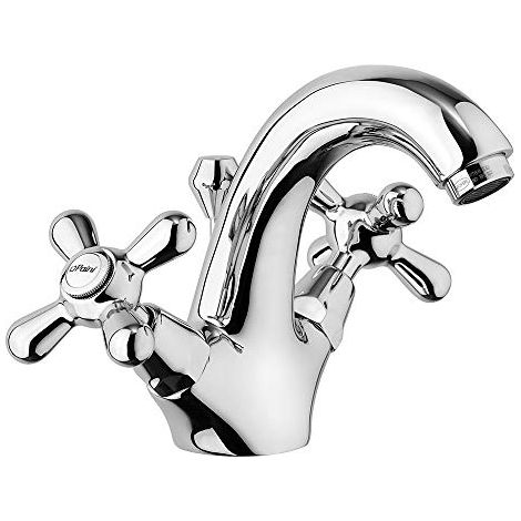 Paini - LIBERTY 243 Rubinetto Monoblocco lavabo con maniglia a Croce, Bagno, Cromato, Design Liberty, interamente prodotto e lavorato in Italia (1/2)
