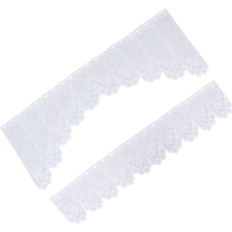 Rideau de Café en Dentelle Simple Européen Blanc Jhm-05 (1/5)