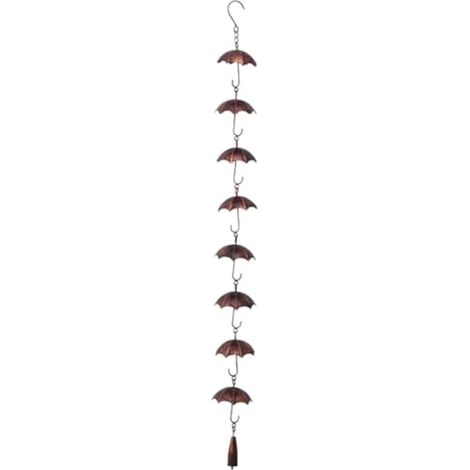 Chaîne de pluie en métal - Décoration de cloche décorative pour - Pour gouttières - Installation facile (1/4)