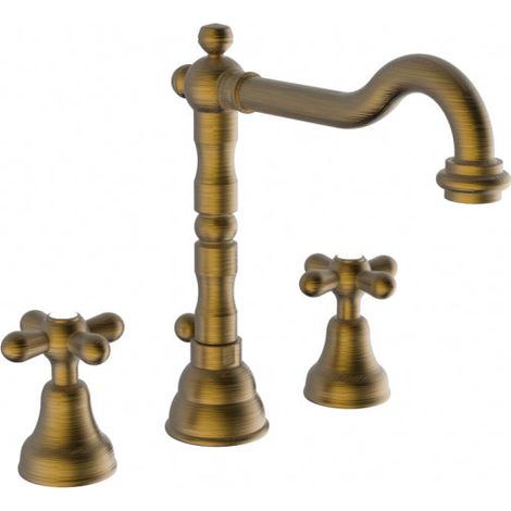 EURORAMA - Batteria Lavabo 3 Fori - Serie: Orientes - Colore: Bronzato (1/2)