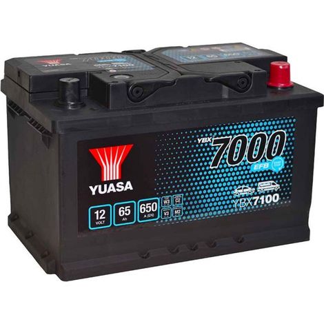Batterie YUASA YBX7100 EFB 12V 65AH 650A LB3D (1/5)