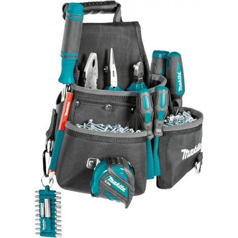 Makita E-15207 3 Pocket Screw Nails Fixings Tool Belt Holder Pouch Strap System