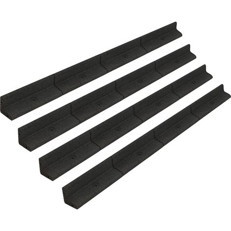 Flexible Rasenkante 4 x 1,2m Gartenbegrenzung Rasen Wege Gummi