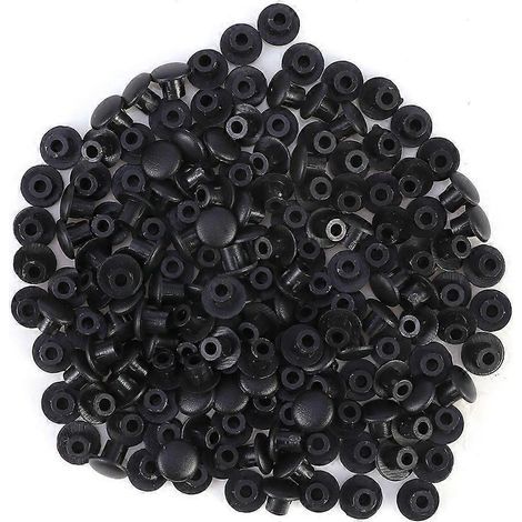 100 cache-vis de charnières de 5 mm pour meubles, tiroirs, fenêtres, portes de placards (noir)-0.70X0.50X0.60CM-Black (1/4)
