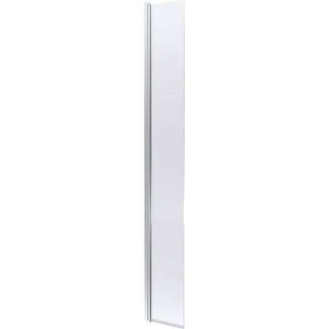 Balterley Blymhill Contemporary Bathroom 8mm Glass Hinged Flipper Wetroom Screen, Chrome Fininsh, 1950 x 322 x 27mm