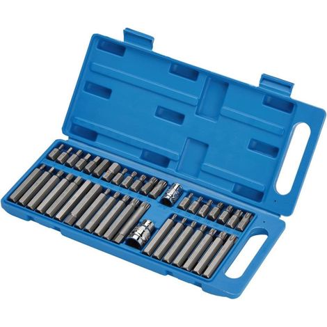 Coffret de 40 embouts torx 6 pans spline xzn – Acier chrome-vanadium – Longueur 30/75 mm – Pour visseuses à chocs et clés à cliquets