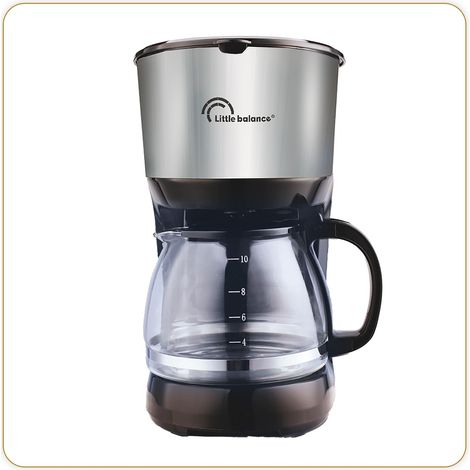 Cafetière Filtre, Verseuse Verre, 10 tasses, 750 W, Finitions Inox, Noir (1/5)
