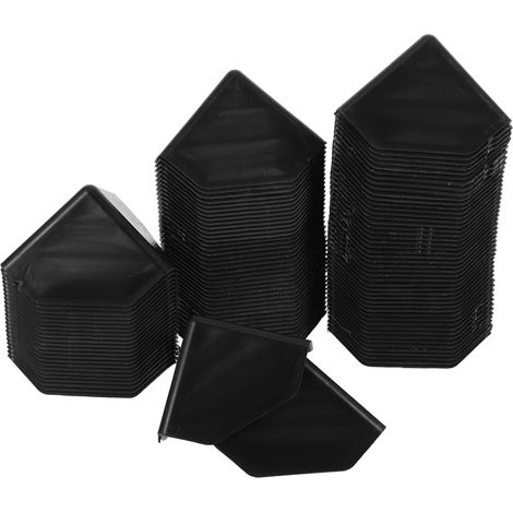 100 protège-coins de transport noir plastique pour valises (1/5)