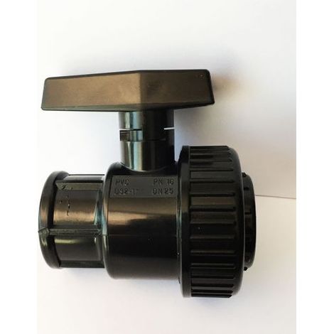 VALVOLA SFERA PVC ARRESTO TUBO IRRIGAZIONE POLIETILENE F.F. 1" PN 16 (21671)