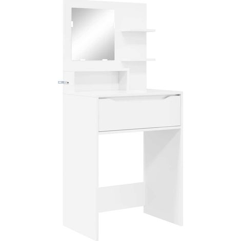 Maison Exclusive - Tavoli da Trucco per Camera da Letto con cassetto Bianco Lucido