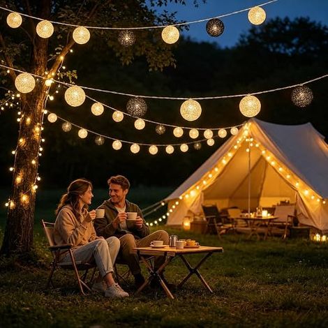 3.8M 20 LED String Lights Indoor Lampions Children's Room Fairy Lights with Cotton Ball Plug for Christmas Party Garden Patio (1/4)