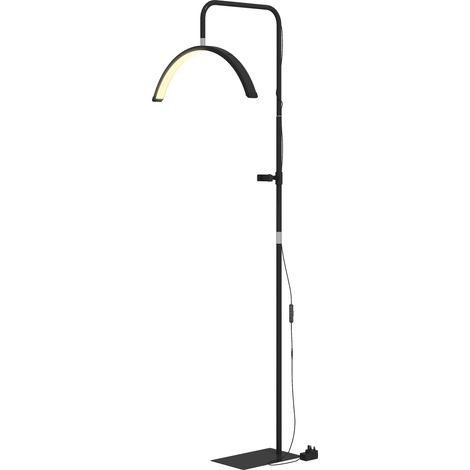 Lampadaire à tête rotative 350°, 7 températures de couleur, avec support pour téléphone portable (1/5)