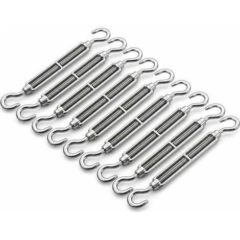 Tendeur de câble M5 à crochets en inox 304 lot de 10 (1/5)