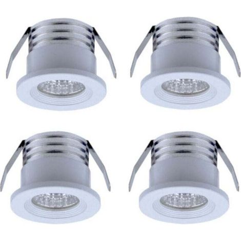 Lot De 4 Spots LED Encastrables Mini 3W Blanc Chaud Éclairage Directionnel (1/4)
