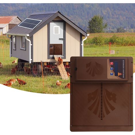Porte de poulailler automatique à ouverture horizontale temporisée par USB, porte de nid automatique pour poules, ouvre-porte de poulailler automatique, porte de poulailler entièrement automatique à m (1/5)