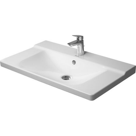 Duravit P3 Comforts mueble lavabo con plato rebosadero 850x500mm 3 orificios para grifería blanco