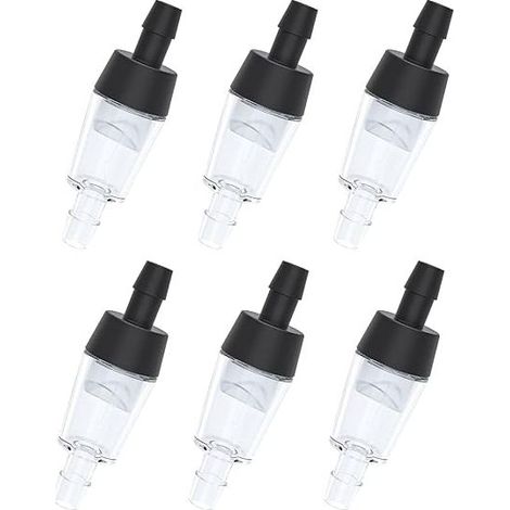 Lot de 6 clapets anti-retour pour aquarium, accessoires pour pompe à air d'aquarium, noir