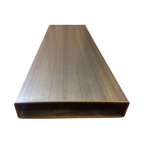Tube rectangle acier galvanisé 100x20x1,5 mm - Longueur 80 cms (1/2)