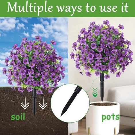 2pcs Boules de buis artificiel - 60 cm Anti UV - Extérieur jardin - Violette (1/5)