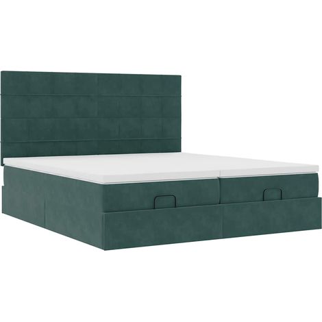 Struttura Letto Pouf con Materassi 180x200 cm Velluto vidaXL (1/5)