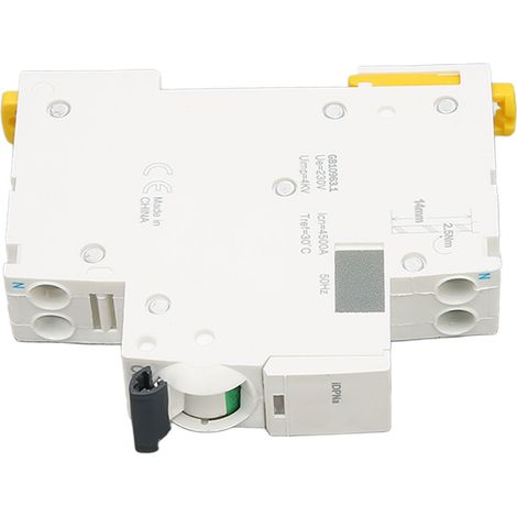Disjoncteur miniature de sécurité avec protection contre les fuites de courant et accessoires électriques complets, 230 V CA, 16 A (1/5)
