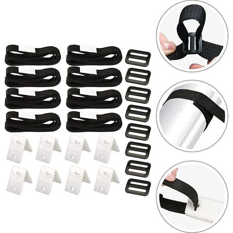 Kit de sangles de fixation pour enrouleur de couverture solaire de piscine enterrée (1/5)