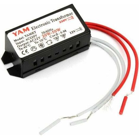 220V to 12V Electronic Transformer – 20-50W Power – Overload and Short Circuit Protection – For Halogen and LED Lamps (1/5)