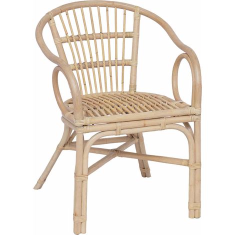 Stacking Chair Natural 58 x 60 x 81 cm Rattan vidaXL