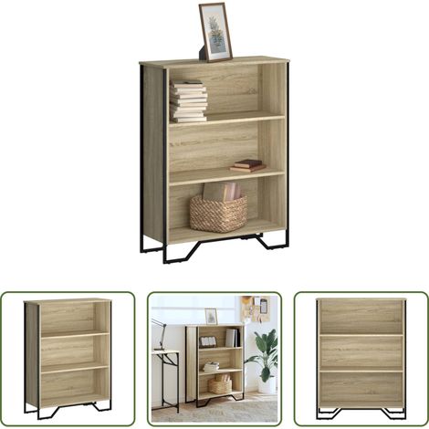 Rangement livres - Bibliothèque chêne sonoma 80x31x106 cm bois d'ingénierie (1/5)