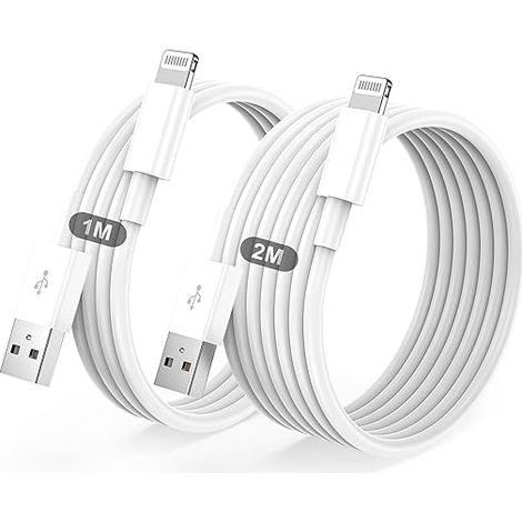 Câble de données iPhone câble de charge iPhone 1m + 2m MFI certifié Lightning USB câble de charge rapide pour iPhone 14 / 13 / 12 / 11 / pro max / PRO / XS / xr / X / 8 / 7 / 6 / 6S / 5 / se pour iPad