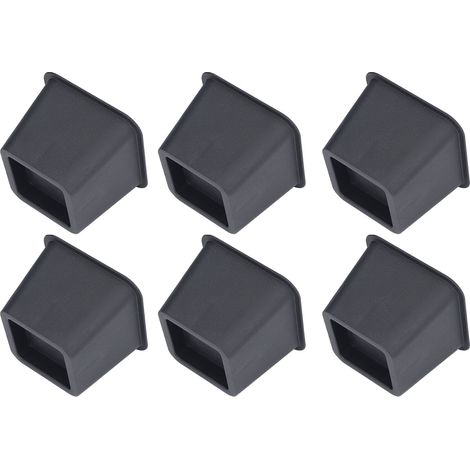 Lot de 6 rehausseurs trapézoïdaux de 7,6 cm (3 pouces) pour pieds de canapé, lit, table, armoire, noir (1/5)