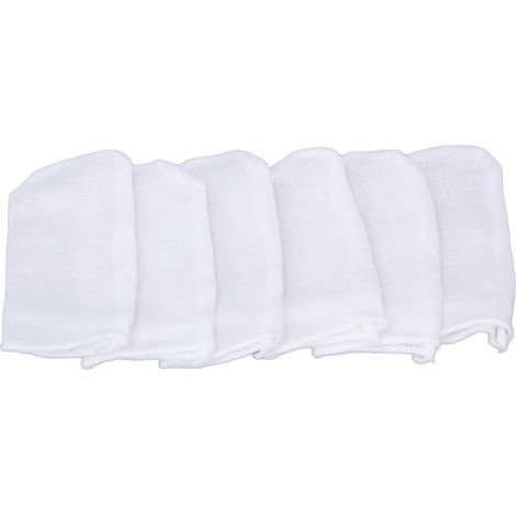 Lot de 6 brosses doigts bébé en gaze coton, brosse dentaire douce, nettoyeur langue pour enfants et nourrissons (1/5)