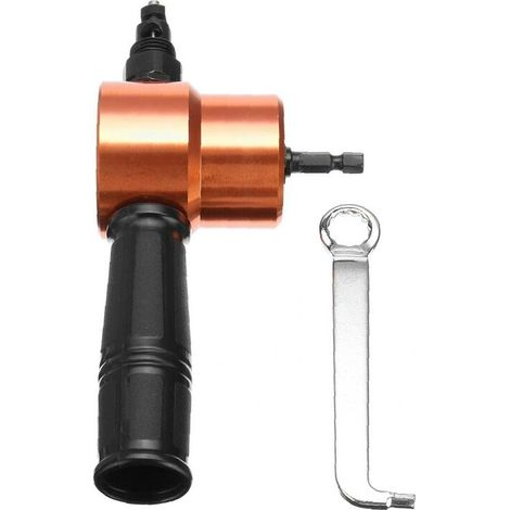 RHG Perceuse grignoteuse double tête Tôle grignoteuse méchage avec mandrin Clé Pièces orange de coupe Force de Provide Surface