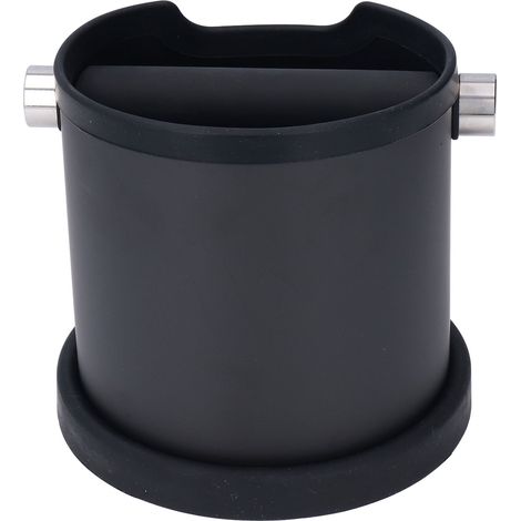 Kaffeesatzbehälter aus Edelstahl mit Antirutschmatte, Kaffeepulverbehälter und rundem, schwarzem Kaffeesatzbehälter (FC-18), Kaffeezubehör (1/5)