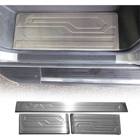 Couverture de Seuil de porte pour Ford Transit Custom 2012-2020 inox chromé 3Pcs