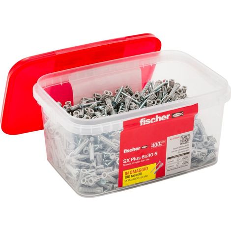 Fischer Propack SX Plus 6 S Vaschetta 400 Tasselli 6x30 con Vite, 800pz Totali (1/5)